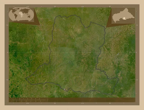 Basse Kotto Prefectura República Centroafricana Mapa Satelital Baja Resolución Mapas — Foto de Stock