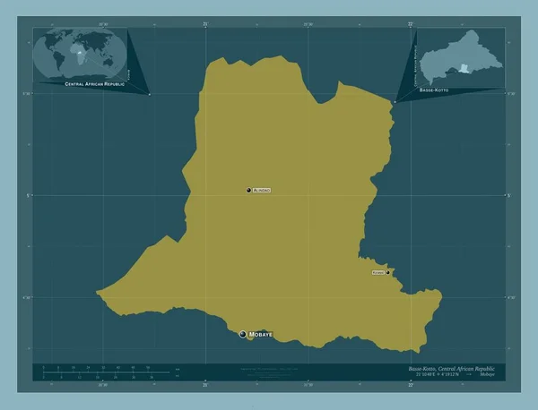Basse Kotto Prefectura República Centroafricana Forma Color Sólido Ubicaciones Nombres —  Fotos de Stock