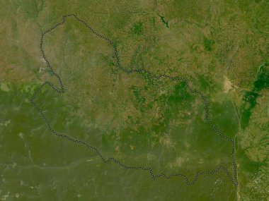 Lobaye, Orta Afrika Cumhuriyeti vilayeti. Düşük çözünürlüklü uydu haritası