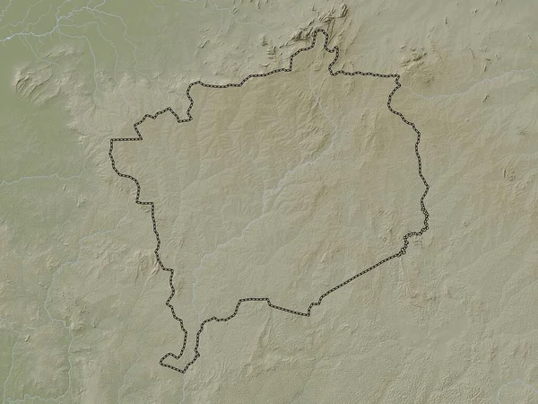 Haute Kotto Prefeitura República Centro Africana Mapa Elevação Colorido Estilo — Fotografia de Stock