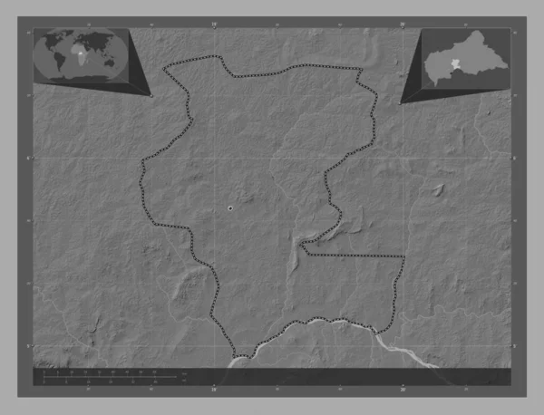 Kemo Νομός Κεντροαφρικανικής Δημοκρατίας Bilevel Υψομετρικός Χάρτης Λίμνες Και Ποτάμια — Φωτογραφία Αρχείου