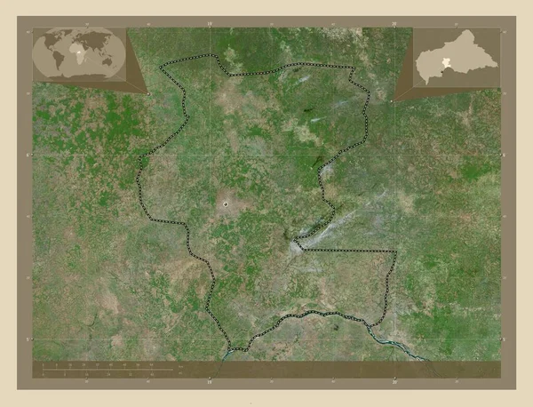 Kemo Prefectura República Centroafricana Mapa Satelital Alta Resolución Ubicaciones Las —  Fotos de Stock