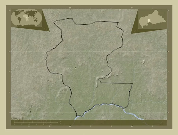 Кемо Префектура Центральноафриканской Республики Карта Высоты Окрашенная Вики Стиле Озерами — стоковое фото