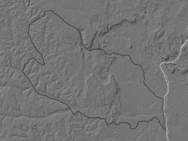 Lobaye Prefektura Republiki Środkowoafrykańskiej Dwupoziomowa Mapa Wysokości Jeziorami Rzekami — Zdjęcie stockowe