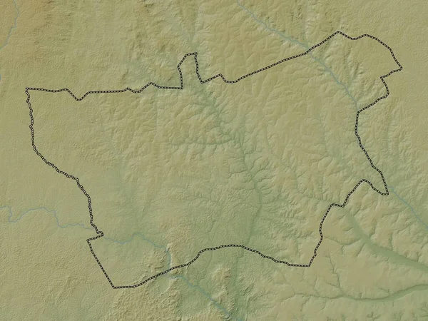 Mambere Kadei Prefectura República Centroafricana Mapa Elevación Colores Con Lagos —  Fotos de Stock