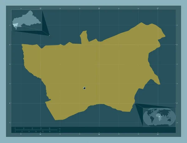 Mambere Kadei Prefettura Della Repubblica Centrafricana Forma Tinta Unita Mappa — Foto Stock