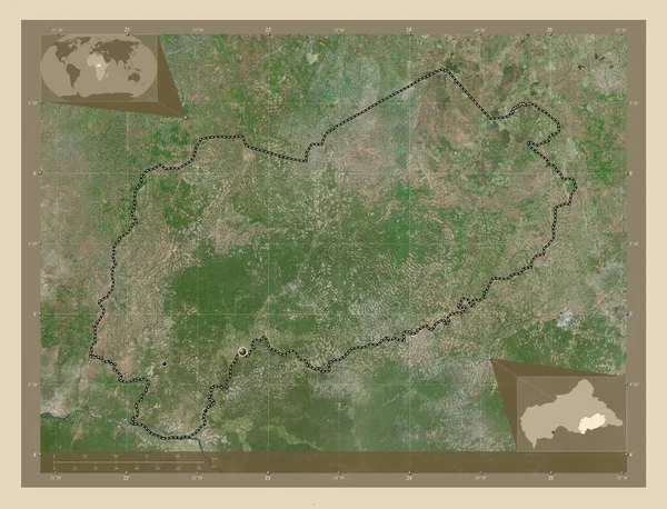 Mbomou Präfektur Der Zentralafrikanischen Republik Hochauflösende Satellitenkarte Standorte Der Wichtigsten — Stockfoto