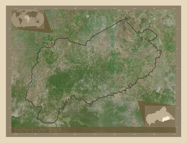 Мбому Префектура Центральноафриканської Республіки Супутникова Карта Високої Роздільної Здатності Кутові — стокове фото