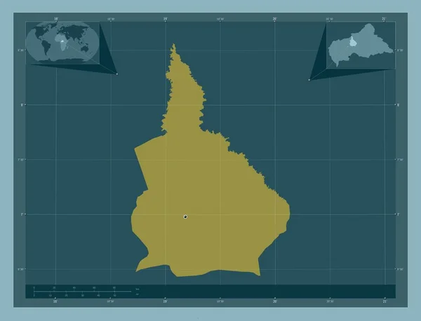 Nana Grebizi Den Ekonomiska Regionen Centralafrikanska Republiken Fast Färgform Hjälpkartor — Stockfoto