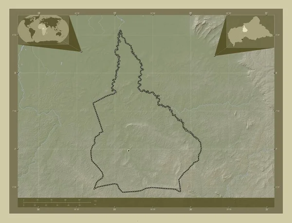 Nana Grebizi Economic Prefecture Central African Republic Elevation Map Colored — Stock Photo, Image