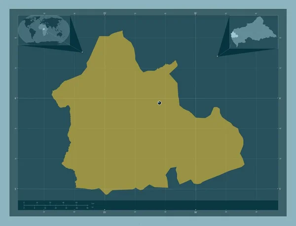 Nana Mambere Prefeitura República Centro Africana Forma Cor Sólida Mapa — Fotografia de Stock