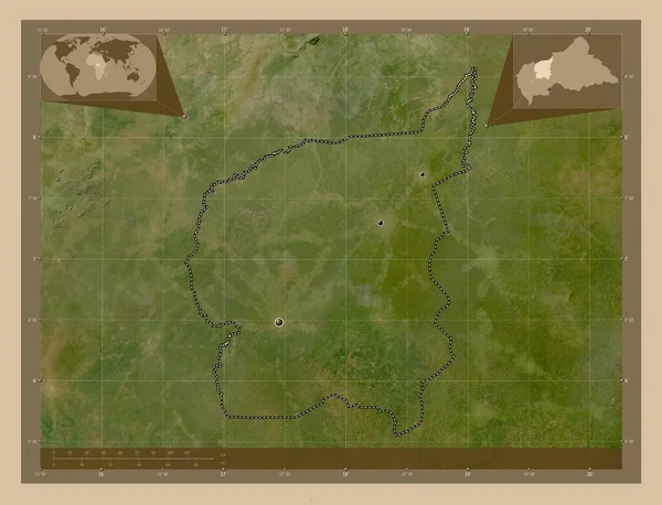 Ouham Νομός Κεντροαφρικανικής Δημοκρατίας Δορυφορικός Χάρτης Χαμηλής Ανάλυσης Τοποθεσίες Μεγάλων — Φωτογραφία Αρχείου