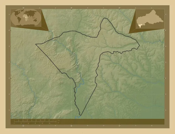 Sangha Mbaere Economic Prefecture Central African Republic Colored Elevation Map — Stock Photo, Image