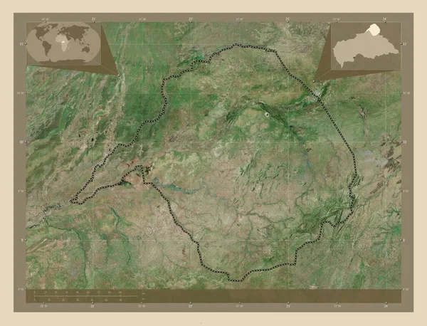 Vakaga Prefeitura República Centro Africana Mapa Satélite Alta Resolução Mapa — Fotografia de Stock