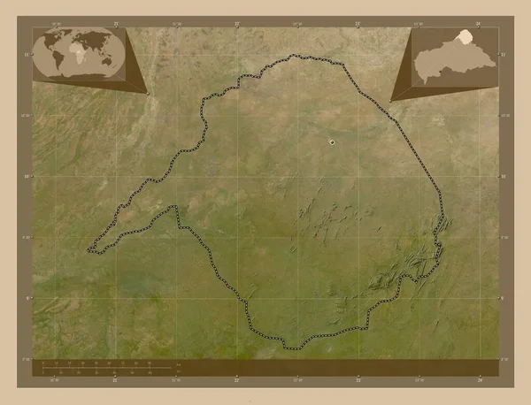 Вакага Префектура Центральноафриканской Республики Карта Спутника Низкого Разрешения Места Расположения — стоковое фото