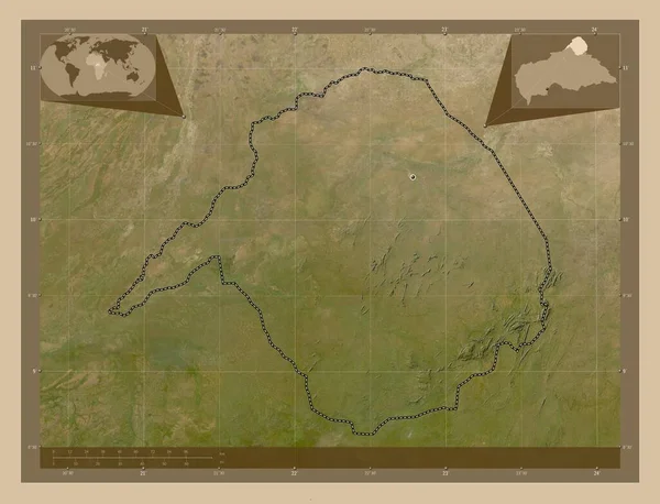 Vakaga Prefeitura República Centro Africana Mapa Satélite Baixa Resolução Mapa — Fotografia de Stock