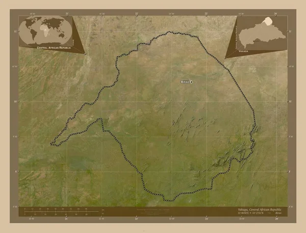 Vakaga Prefectuur Van Centraal Afrikaanse Republiek Lage Resolutie Satellietkaart Locaties — Stockfoto