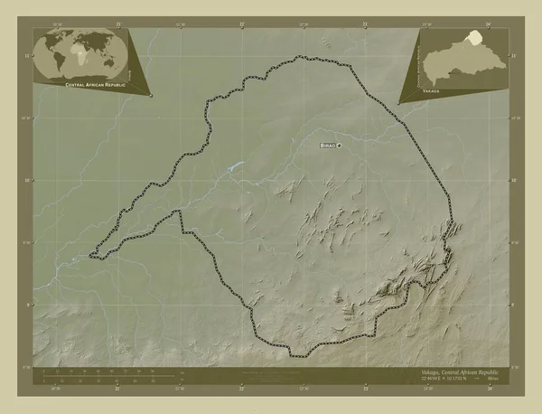 Vakaga Orta Afrika Cumhuriyeti Ili Yükseklik Haritası Göller Nehirlerle Wiki — Stok fotoğraf