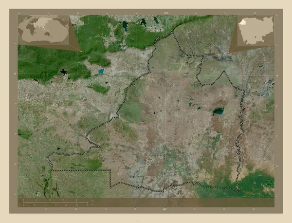 Banteay Meanchey Provincia Della Cambogia Mappa Satellitare Alta Risoluzione Mappa — Foto Stock