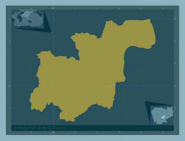 캄보디아의 색깔의 Corner Auxiliary Location — 스톡 사진