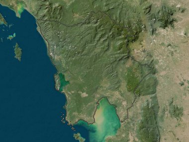 Kaoh Kong, Kamboçya vilayeti. Düşük çözünürlüklü uydu haritası