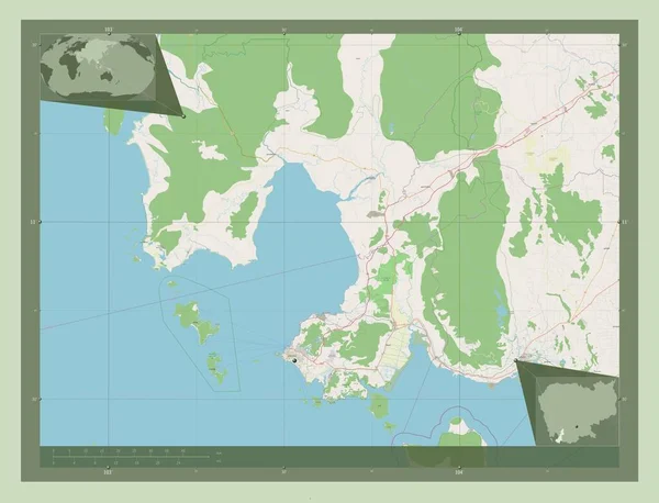 Кронг Прах Сианук Муниципалитет Камбоджи Карта Улиц Вспомогательные Карты Расположения — стоковое фото
