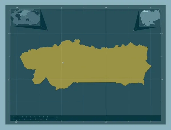 Отдар Мін Провінція Камбоджа Твердий Колір Розташування Великих Міст Регіону — стокове фото