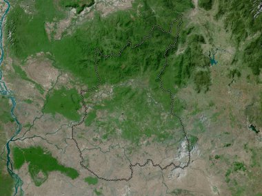 Rotanokiri, Kamboçya vilayeti. Yüksek çözünürlüklü uydu haritası