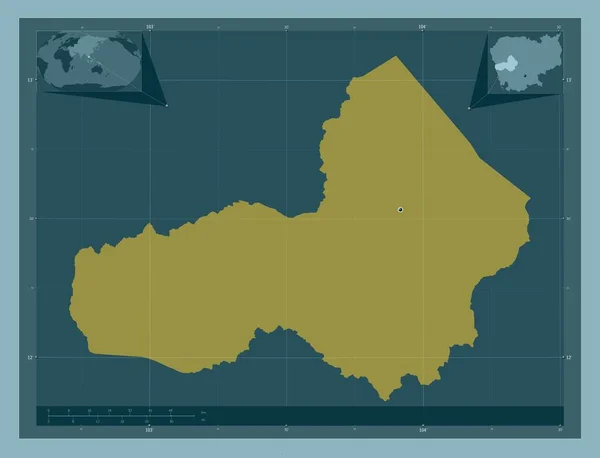 캄보디아의 Pouthisat 입니다 색깔의 지역의 도시들의 Corner Auxiliary Location — 스톡 사진