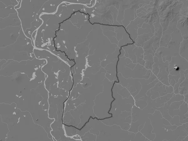 Prey Veng Província Camboja Bilevel Mapa Elevação Com Lagos Rios — Fotografia de Stock