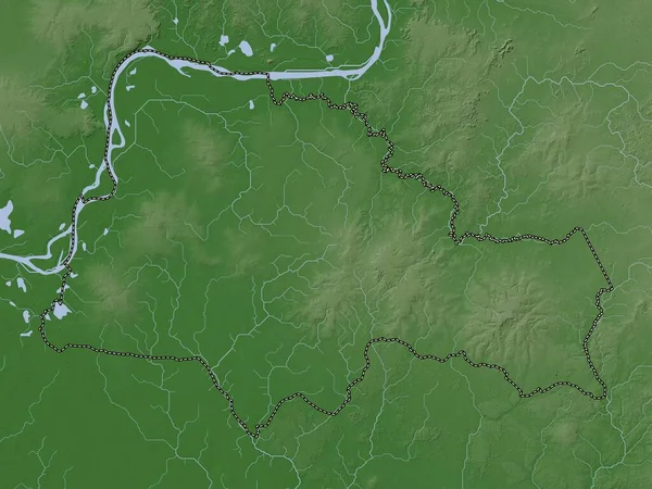 Тбонг Хмум Провінція Камбоджа Висота Карти Кольору Вікі Озерами Річками — стокове фото