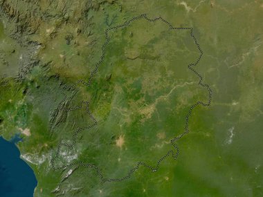 Merkez, Kamerun bölgesi. Düşük çözünürlüklü uydu haritası