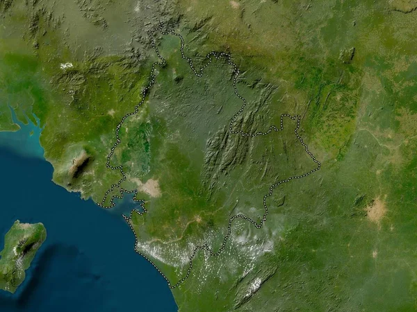 Littoral, Kamerun bölgesi. Düşük çözünürlüklü uydu haritası