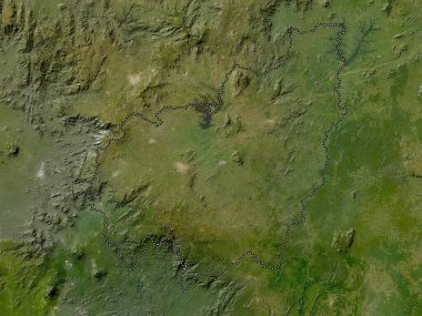 Ouest, Kamerun bölgesi. Düşük çözünürlüklü uydu haritası
