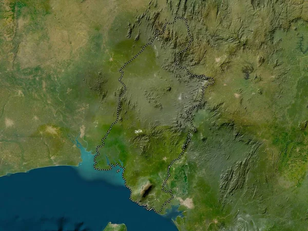 Sud Ouest Regio Van Kameroen Satellietkaart Met Lage Resolutie — Stockfoto