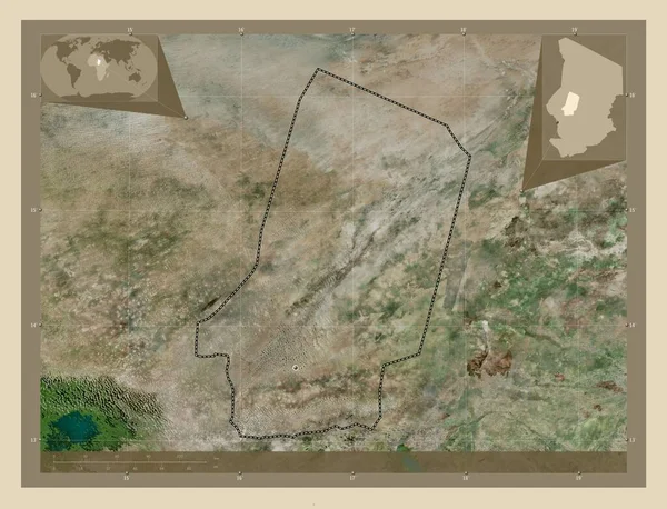 Barh Ghazel Región Chad Mapa Satelital Alta Resolución Ubicaciones Las — Foto de Stock