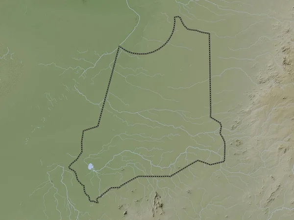 Batha Región Chad Mapa Elevación Coloreado Estilo Wiki Con Lagos —  Fotos de Stock