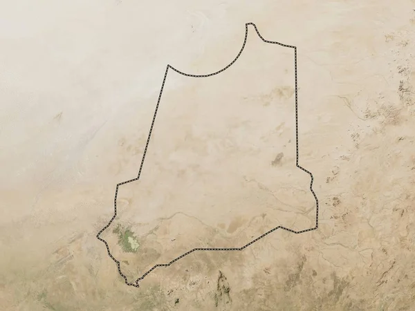 Batha Región Chad Mapa Satelital Baja Resolución — Foto de Stock
