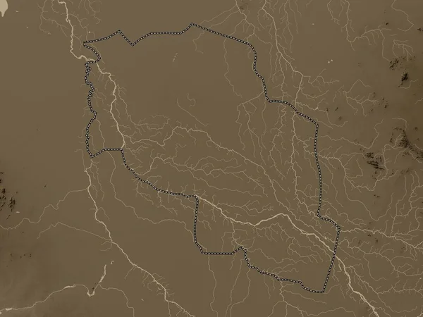 Chari Baguirmi Région Tchad Carte Altitude Colorée Dans Des Tons — Photo