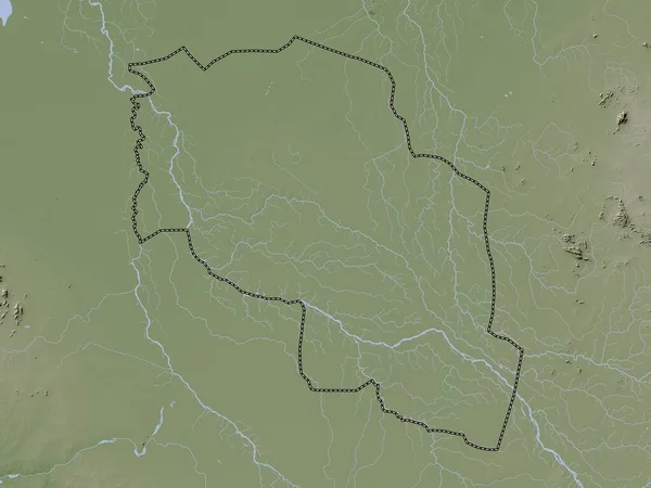 Chari Baguirmi Región Chad Mapa Elevación Coloreado Estilo Wiki Con —  Fotos de Stock