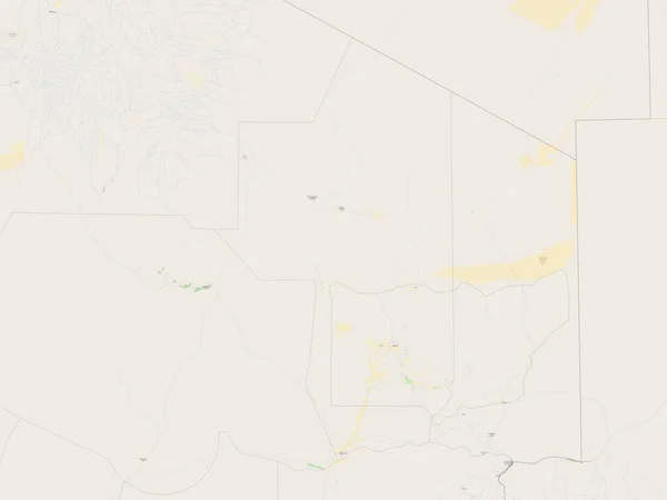 Ennedi Ouest Region Czadu Otwarta Mapa Ulic — Zdjęcie stockowe