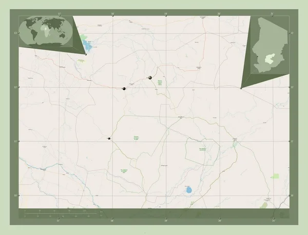 Guera Región Chad Open Street Map Ubicaciones Las Principales Ciudades —  Fotos de Stock