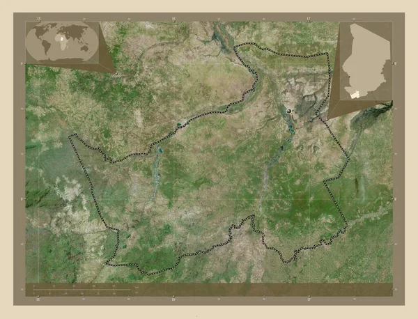 Logone Oriental Región Chad Mapa Satelital Alta Resolución Mapas Ubicación —  Fotos de Stock