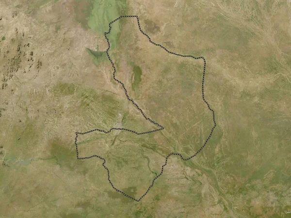 Mayo Kebbi Est Región Chad Mapa Satelital Baja Resolución — Foto de Stock