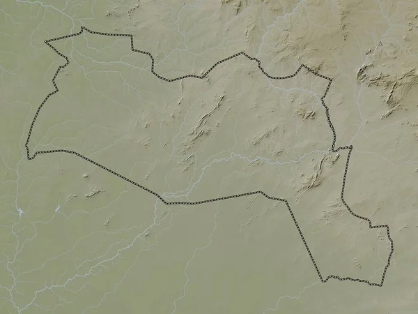 Sila Región Chad Mapa Elevación Coloreado Estilo Wiki Con Lagos —  Fotos de Stock