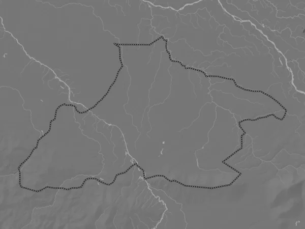 Tandjile Çad Bölgesi Gölleri Nehirleri Olan Çift Seviyeli Yükseklik Haritası — Stok fotoğraf