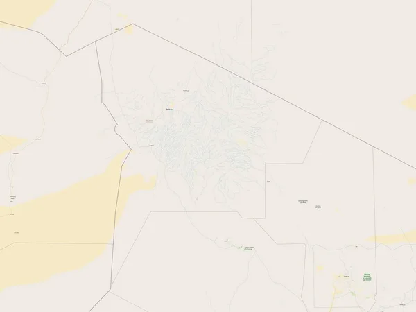 Tibesti Περιοχή Τσαντ Άνοιγμα Χάρτη Οδών — Φωτογραφία Αρχείου