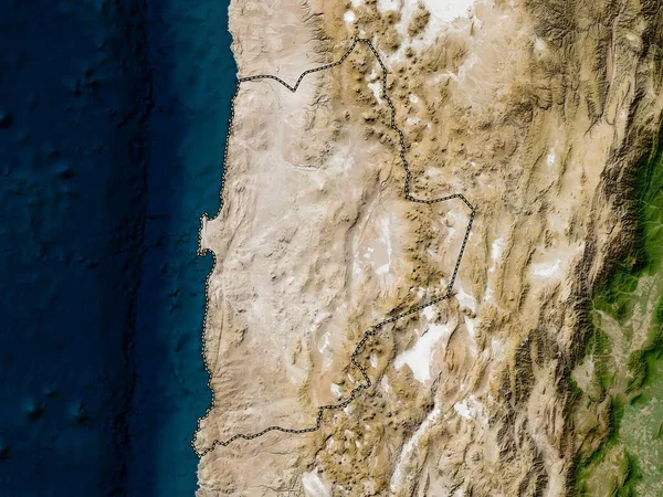 Антофагаста Область Чили Карта Низкого Разрешения — стоковое фото