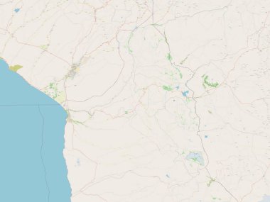 Arica y Parinacota, Şili bölgesi. Açık Sokak Haritası