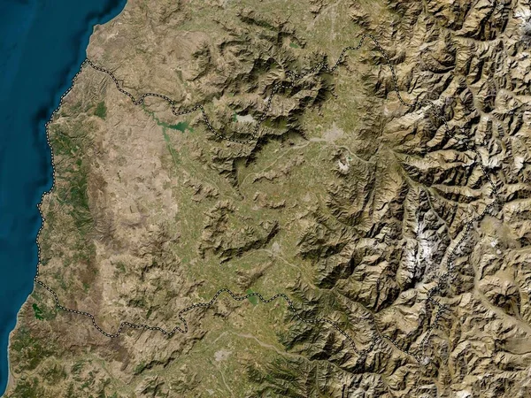 Regionen Del Libertador General Bernardo Higgins Regionen Chile Lågupplöst Satellitkarta — Stockfoto